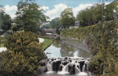 Buxton, The Gardens and Waterfall by English Photographer